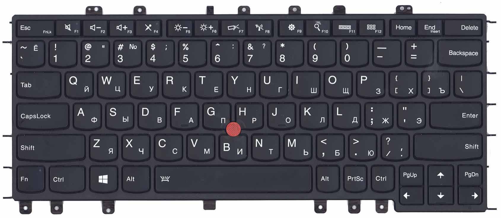 Клавиатура для ноутбука Lenovo ThinkPad Yoga S1 с подсветкой Light с указателем Point Stick Black Frame Black Клавиатура для ноутбука Lenovo ThinkPad Yoga S1 с подсветкой Light с указателем Point Stick Black Frame Black