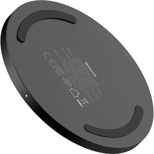 Зарядний пристрій бездротовий BASEUS Simple Magnetic Wireless Charger Швидка зарядка 15W Black (WXJK-E01) - фото 5