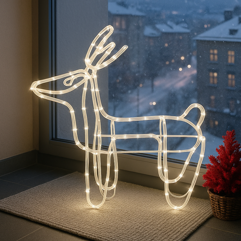 Фігура світлодіодна декоративна Новорічний олень 4 м 220 В Білий (30274664) - фото 2 Фігура світлодіодна декоративна Новорічний олень 4 м 220 В Білий (30274664) - фото 2