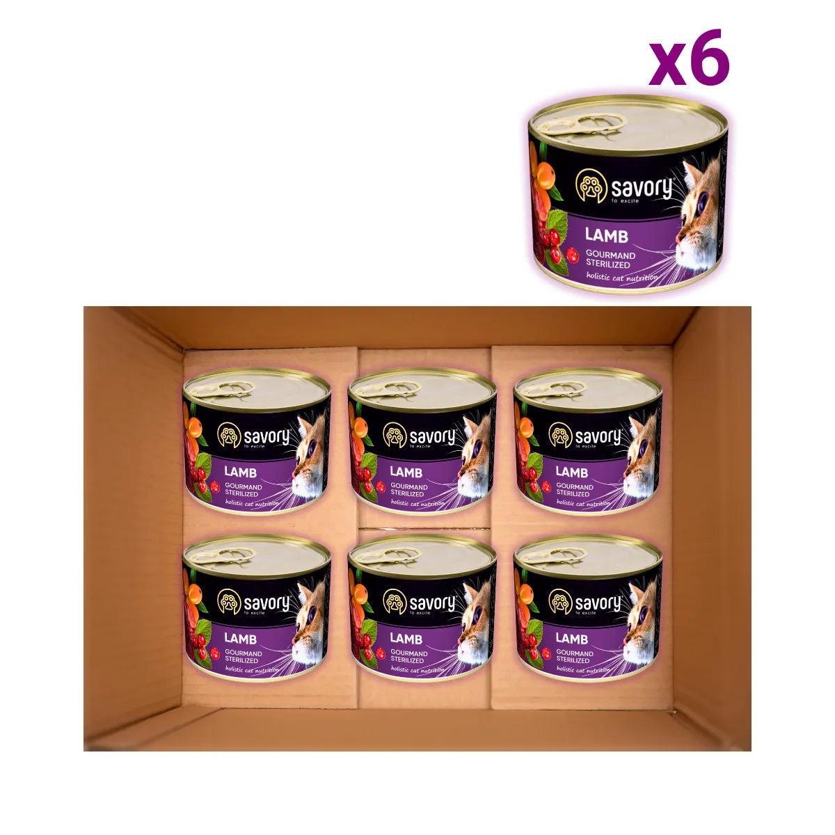 Корм влажный для стерилизованных кошек Savory с ягненком 200 г х 6 шт. (P30723) - фото 2