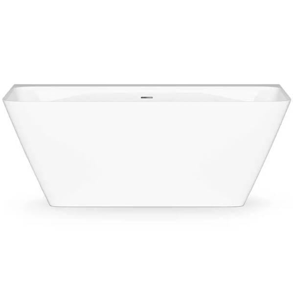 Ванна зі штучного каменю PAA Quadro Wall VAQUA/00 пристінна 160х75 см Білий глянець