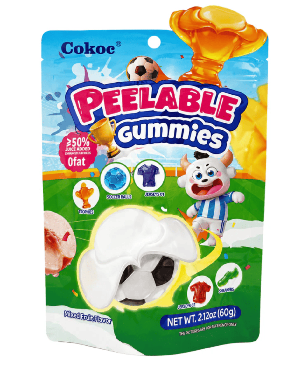 Конфеты желейные Cokoc Peelable Gummies WM Edition Mixed Fruit Flavour 60 г (3134516434)