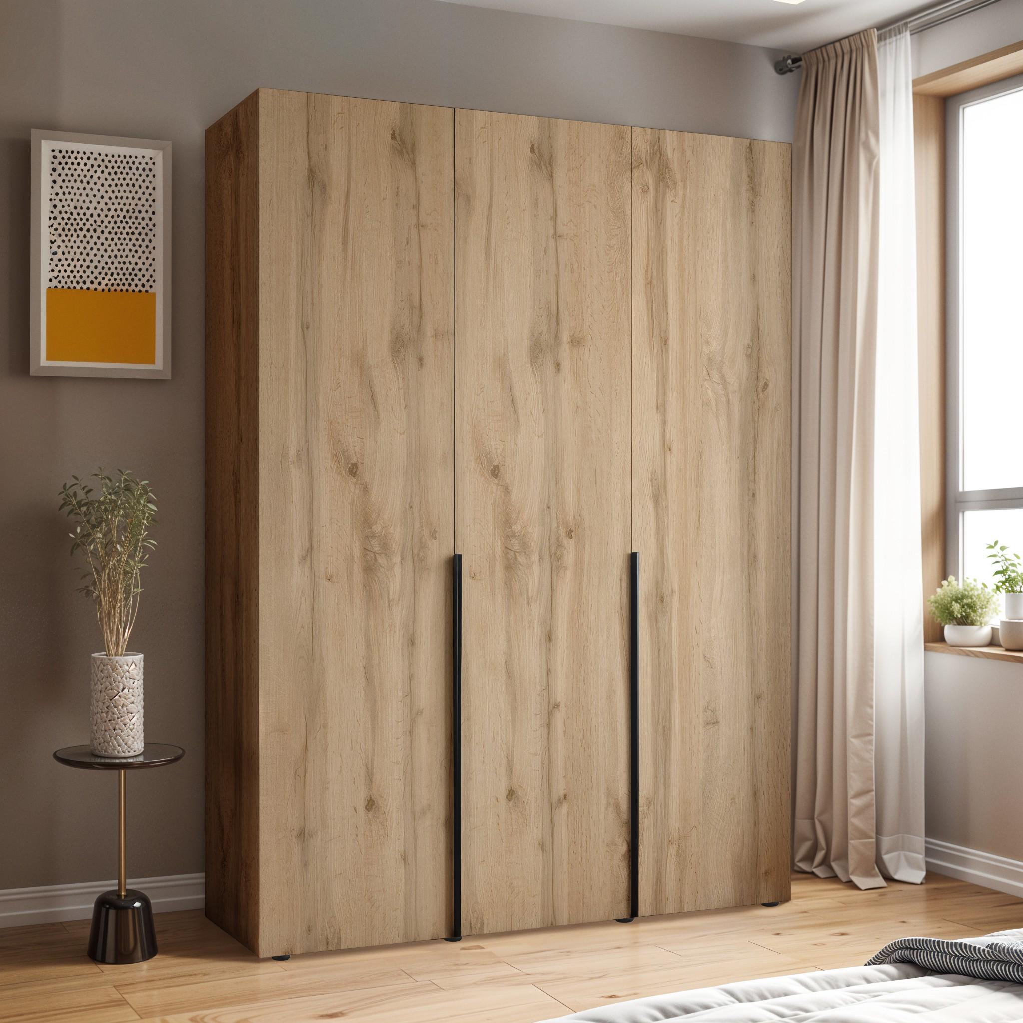 Шафа зі штангою та полицями ST-0027 1800х520х2200 мм Дуб Аппалачі - фото 1