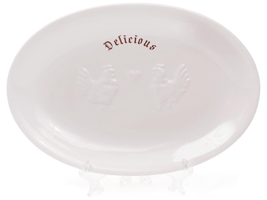 Блюдо керамическое овальное Тоскана с объемным рисунком 32 см (BDI-875-405) Блюдо керамическое овальное Тоскана с объемным рисунком 32 см (BDI-875-405)