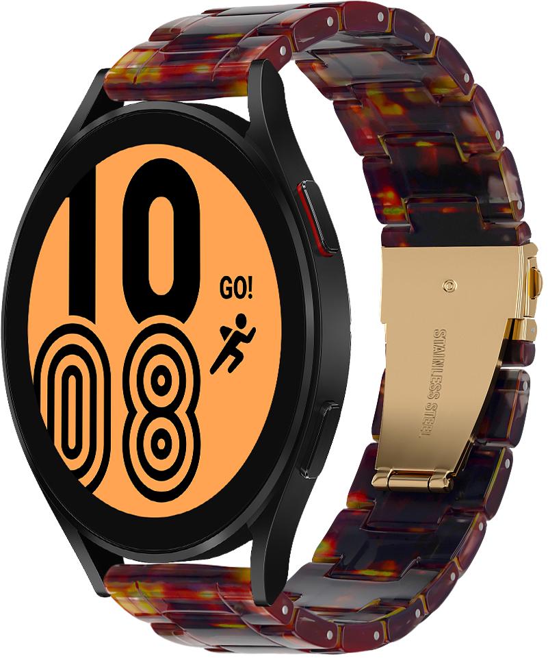 Ремешок из Cмолы Resin для Galaxy Watch 4 44 мм Orange Black (28802-47)