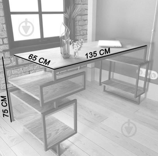 Стіл письмовий GoodsMetall із металу в стилі Лофт 1350х650х750 СТП155 - фото 3