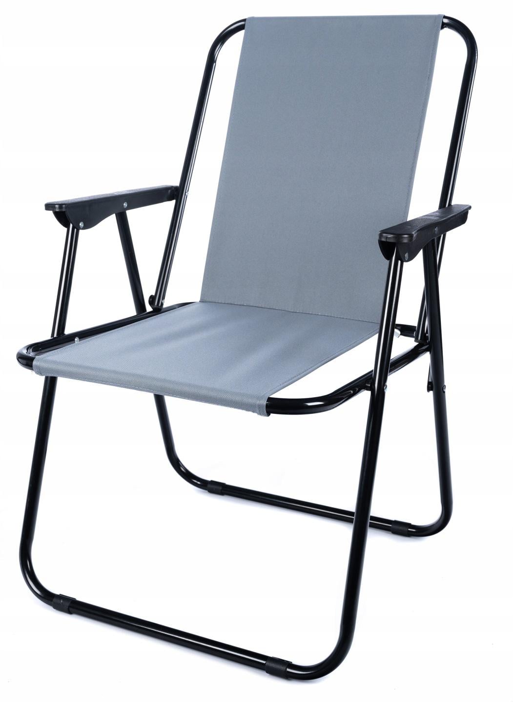 Кресло-стул со спинкой Gotel раскладное туристическое 76x60x52 см Серый (L66E)