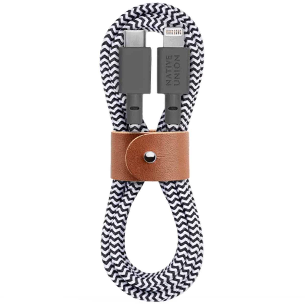 Кабель синхронизации Native Union Belt Cable 1.2m USB-C to Lightning, Zebra (BELT-KV-CL-ZEB-2)