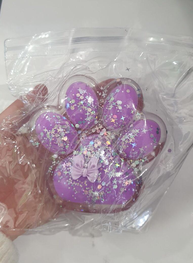 Сквиш Таба лапка гигант 12 см Прозрачно-фиолетовый (2122) - фото 2