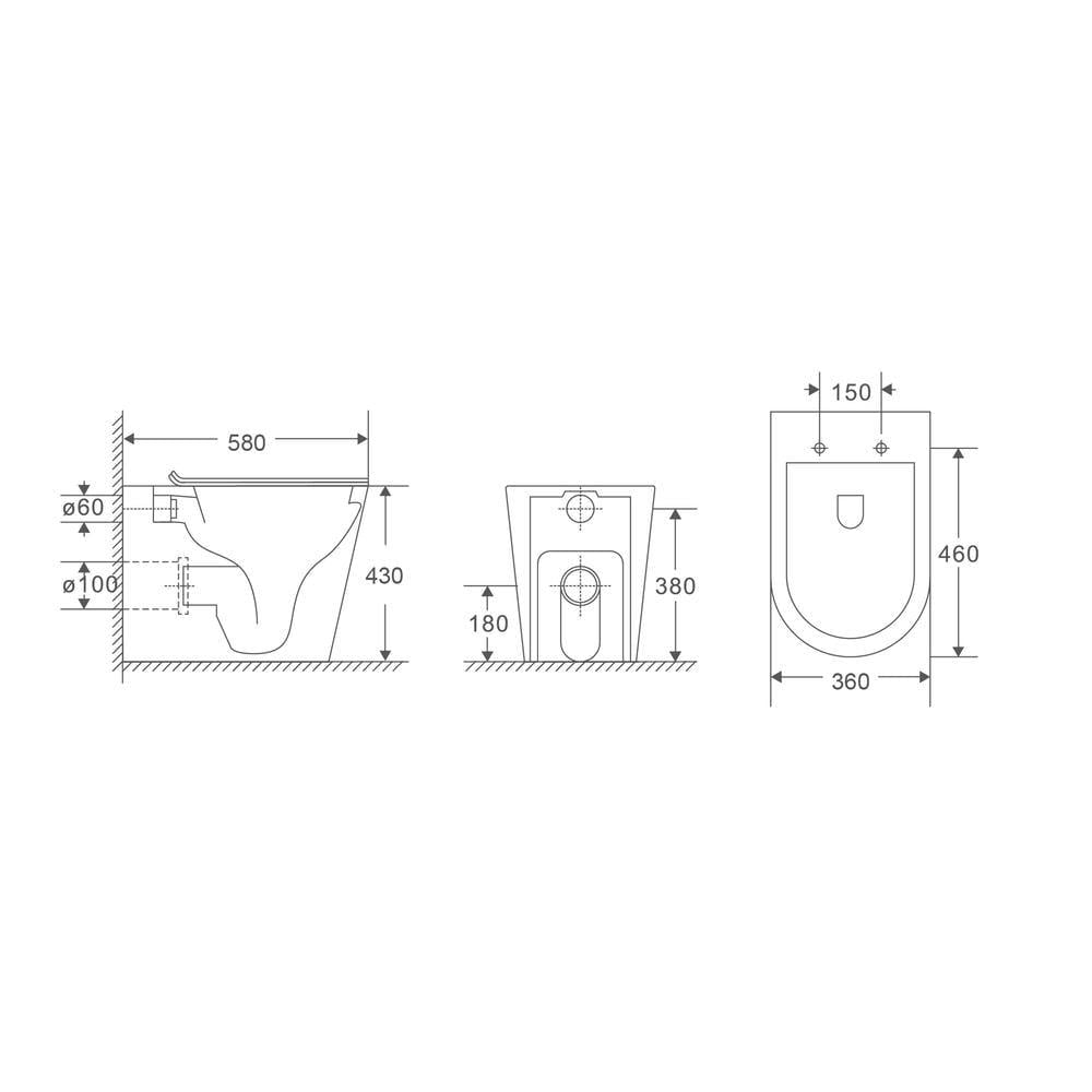Унітаз підлоговий MIXXUS PREMIUM BEVEL-0701-T1 580x365x430 мм (OL-MP6597) - фото 2 Унітаз підлоговий MIXXUS PREMIUM BEVEL-0701-T1 580x365x430 мм (OL-MP6597) - фото 2