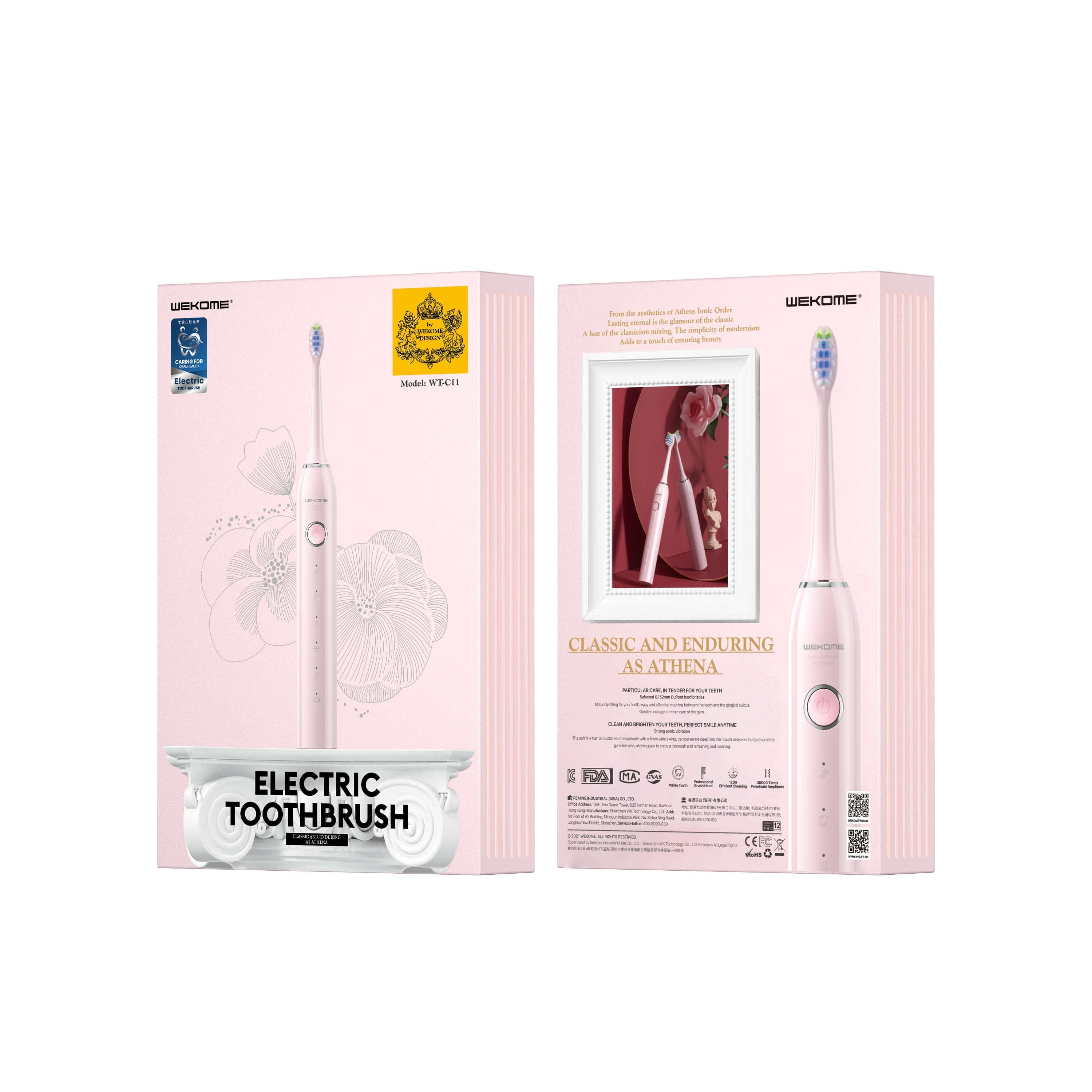 Електрична зубна щітка Smart Sonic Electric Toothbrush WK WT-C11 Pink (b3624ccc) - фото 2