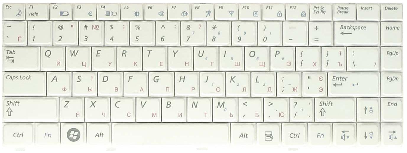 Клавиатура для ноутбука Samsung R420/R418/R423/R425/R428/R429/R469/RV41/RV408 White Клавиатура для ноутбука Samsung R420/R418/R423/R425/R428/R429/R469/RV41/RV408 White