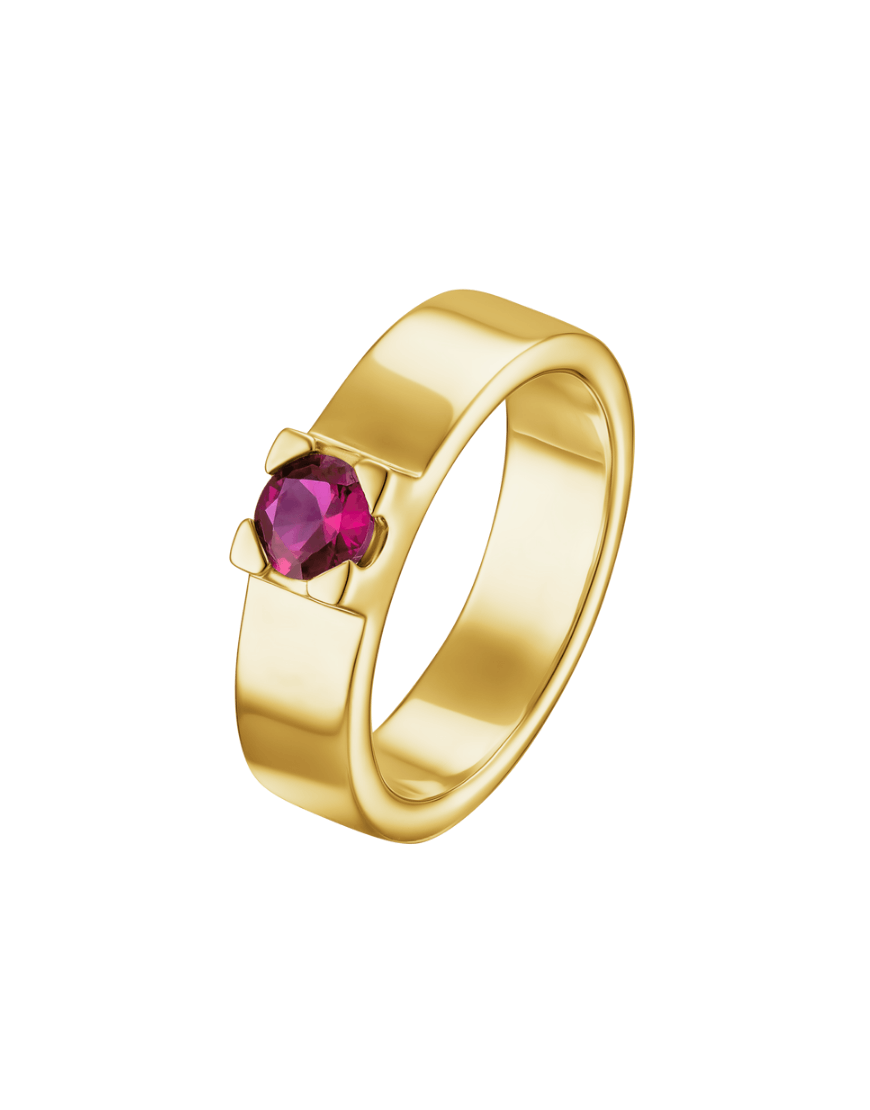 Каблучка Count з каменем жіноча RIMMART JEWELRY золота 15.5