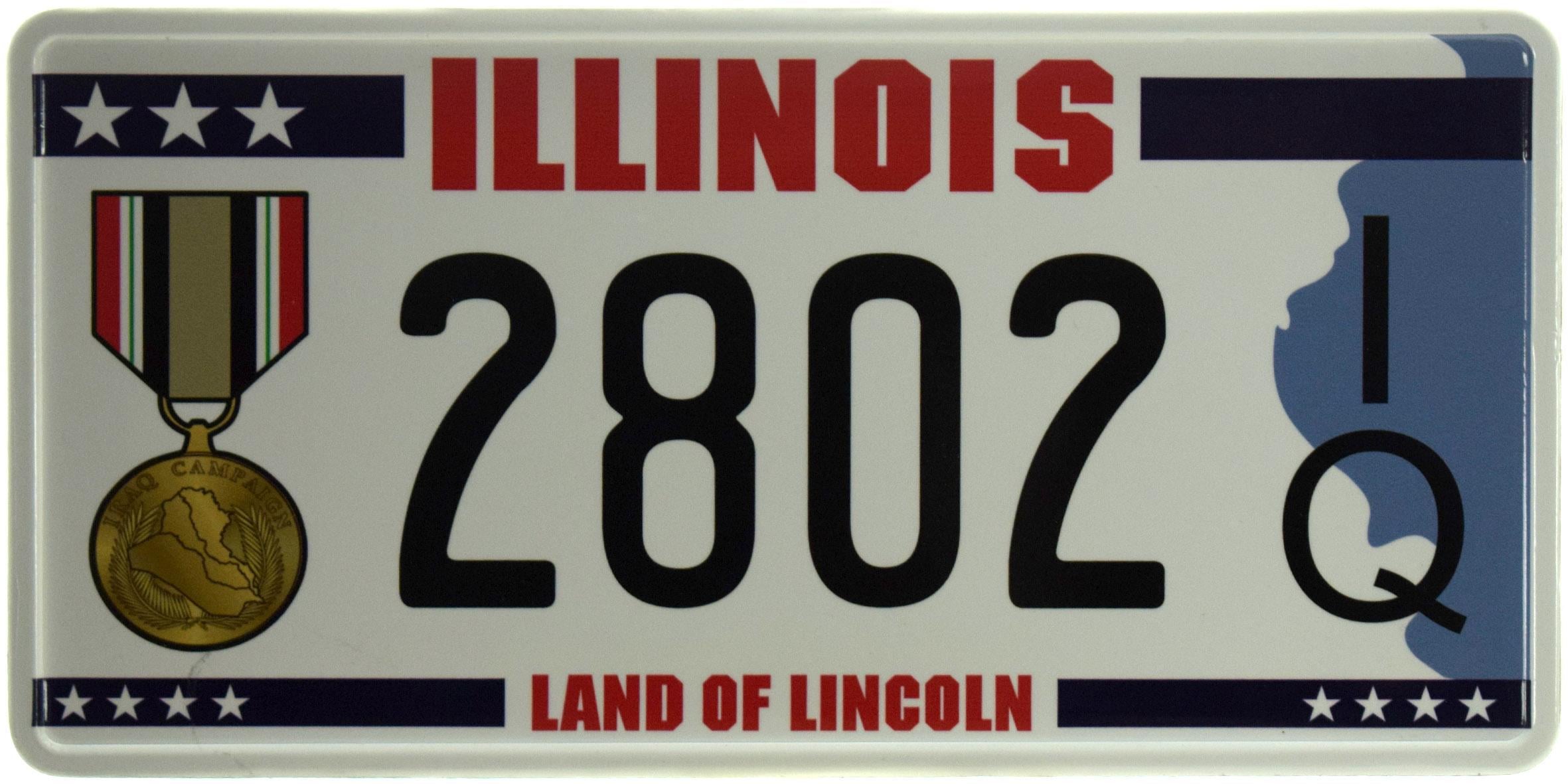 Табличка металлическая "Illinois 2802" 15x30 см (ms-103742)