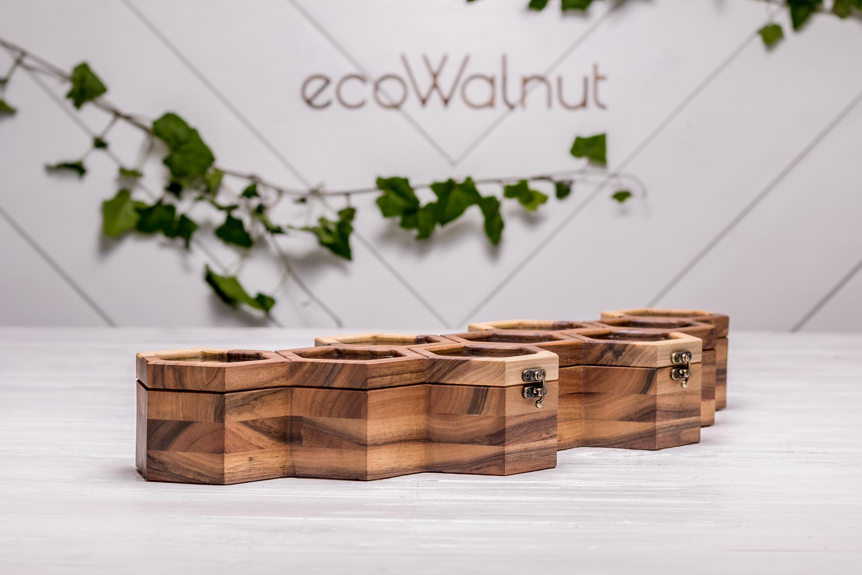 Коробочка подставка EcoWalnut для 9 часов с лого на подарок (EB-16.9.1) - фото 11