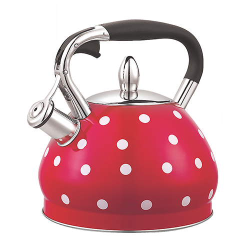 Чайник Stenson SS MH-3528 со свистком одинарное дно 3,5 л красный (542879)