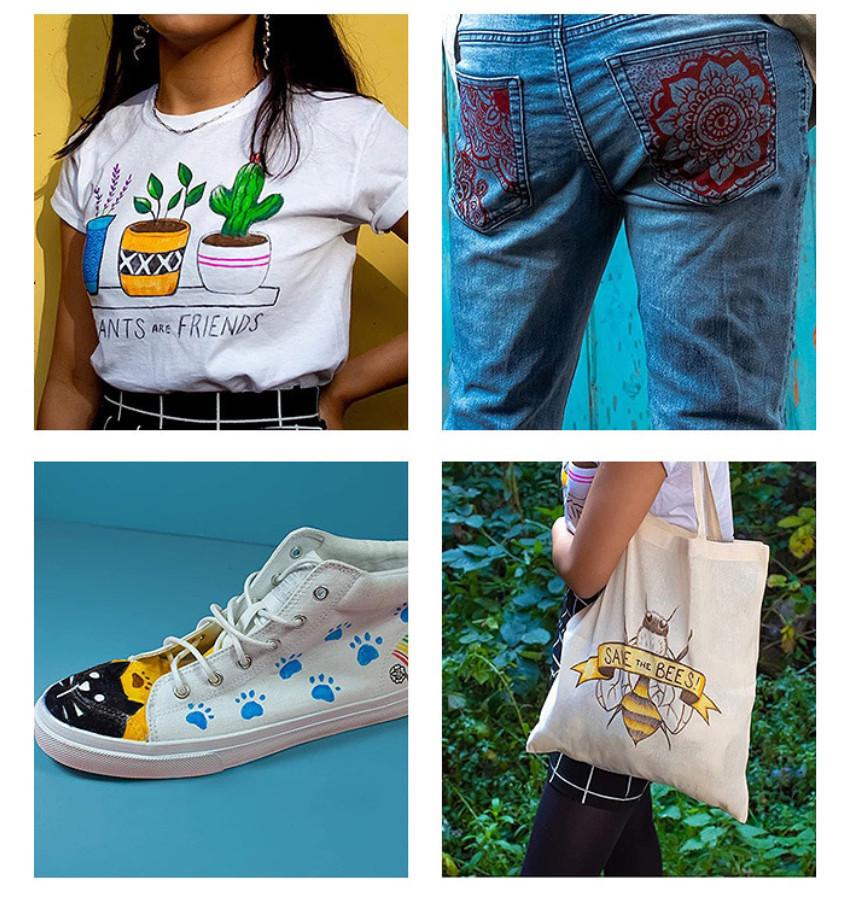 Набір маркерів YOVER для тканини 24 кольори - фото 7 Набір маркерів YOVER для тканини 24 кольори - фото 7