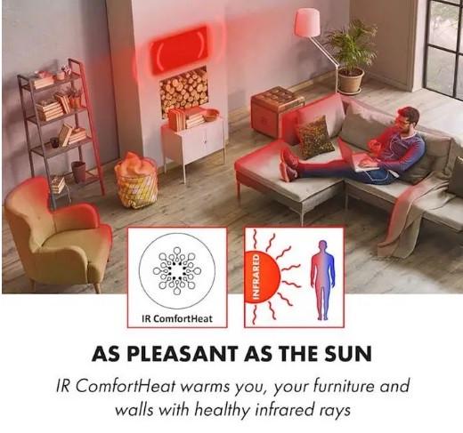 Інфрачервоний настінний обігрівач KLARSTEIN Wonderwall Air Infinite 300 300W (10035168) - фото 2 Інфрачервоний настінний обігрівач KLARSTEIN Wonderwall Air Infinite 300 300W (10035168) - фото 2