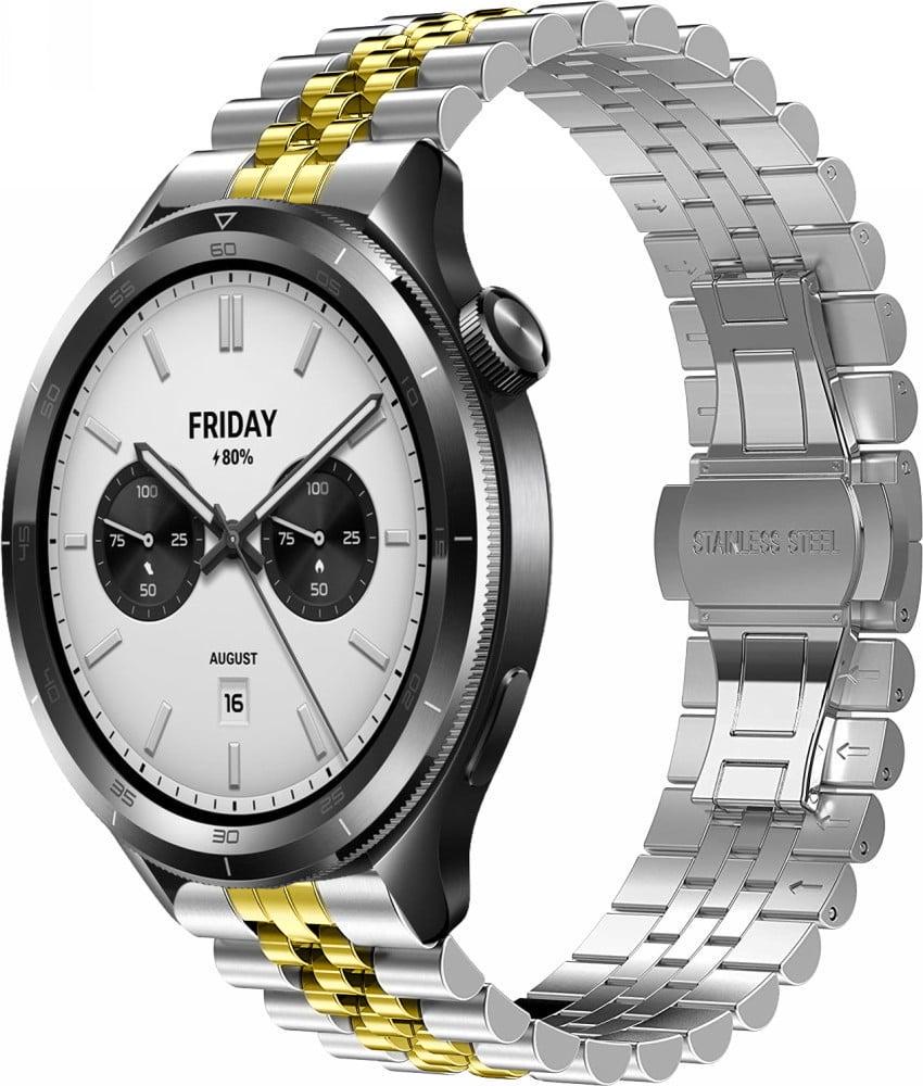 Браслет металлический Stech Line для Xiaomi Watch S4 47 мм Silver Gold (40585-67)