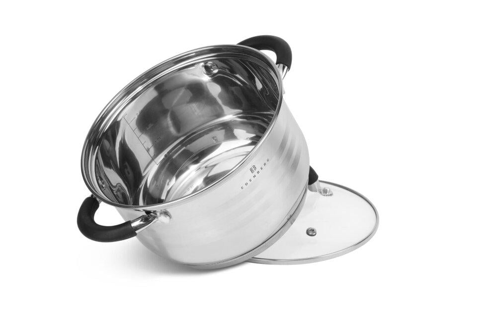 Набор кастрюль Edenberg EB-2411 из нержавеющей стали с крышками 2,1/3/4 л (12738712) - фото 2 Набор кастрюль Edenberg EB-2411 из нержавеющей стали с крышками 2,1/3/4 л (12738712) - фото 2