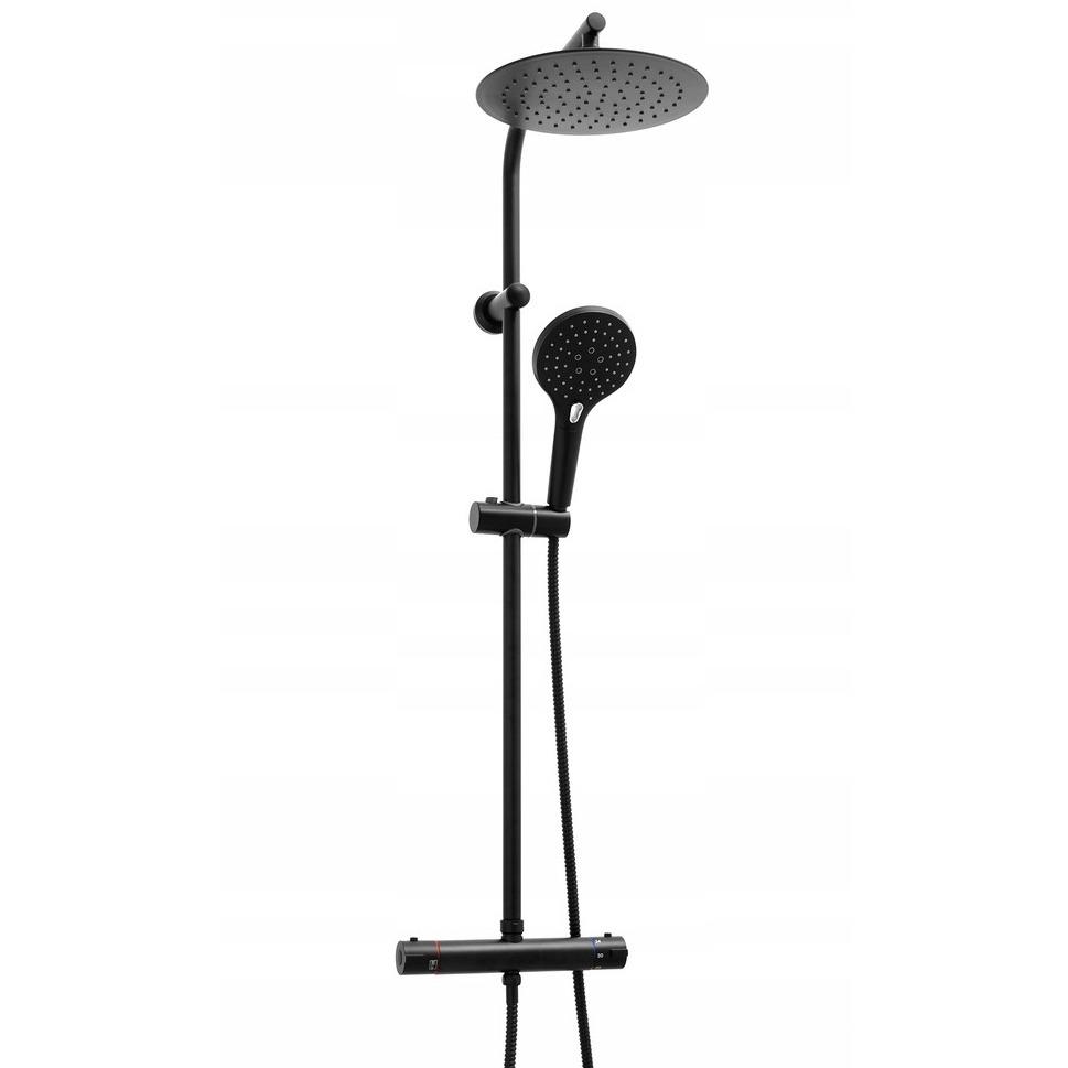 Душевая система с термостатом Yoka BP.BERGEN-THERM-25-BLK Черный (173430)