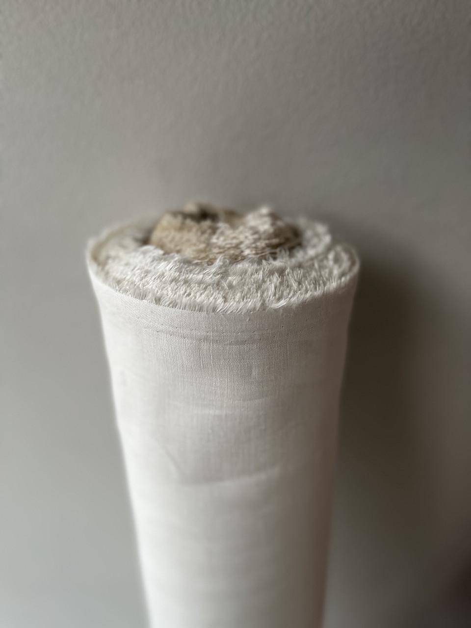 Ткань рубашечная LINEN PLUS льняная 143 см 759 Молочный - фото 2