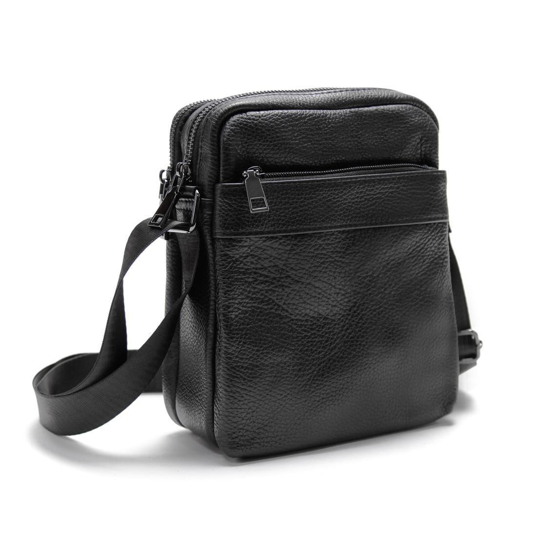 Сумка чоловіча шкіряна Tiding Bag M56-2001A Чорний (2656560069)