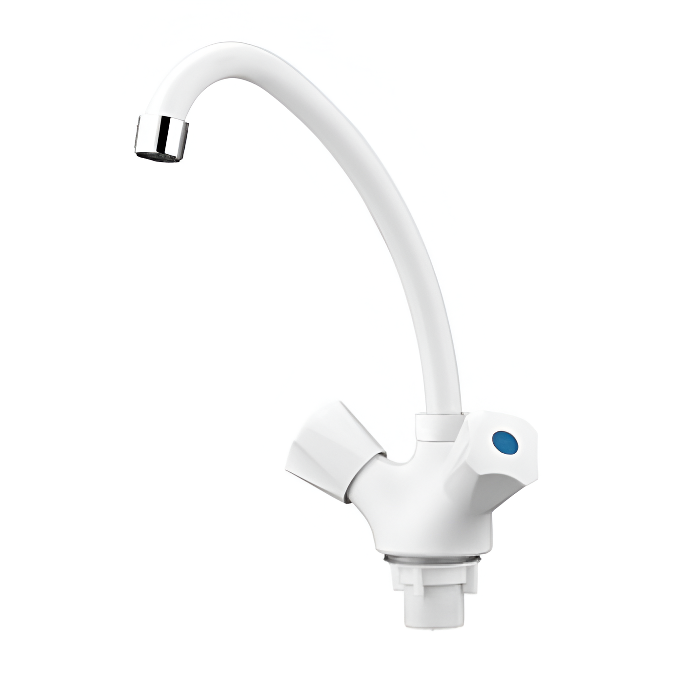 Змішувач для кухні SLAT SLT-E271W двоважільний Білий/Хром