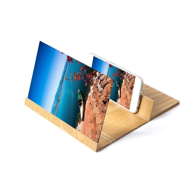 Увеличительное стекло-подставка 3D Enlarged Screen Magnif для телефона 26x24,5x13x7 см Дерево Увеличительное стекло-подставка 3D Enlarged Screen Magnif для телефона 26x24,5x13x7 см Дерево