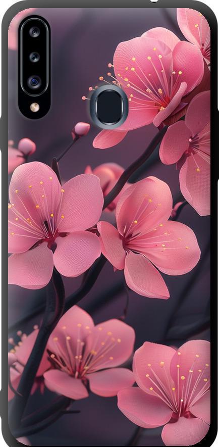 Чехол на Samsung Galaxy A20s A207F Пурпурная сакура (6075b-1775-42517)