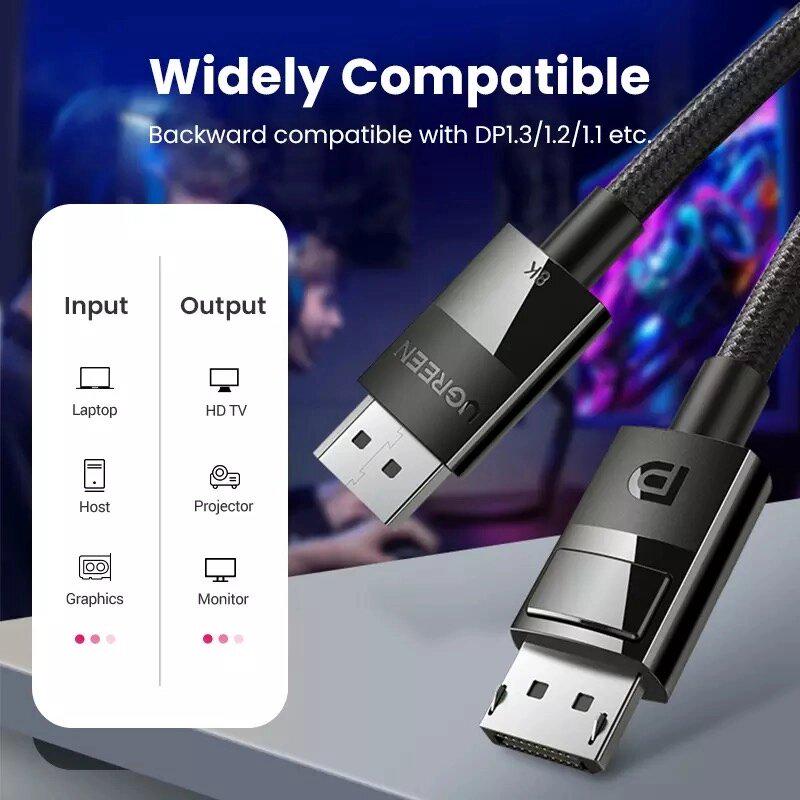 Кабель UGREEN DisplayPort v1.4 DP114 1,5 м (80391) - фото 14