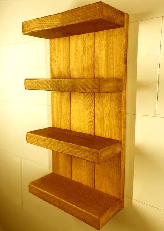 Полка для ванной из дерева Грайвальд Карри (ВНП/006603)