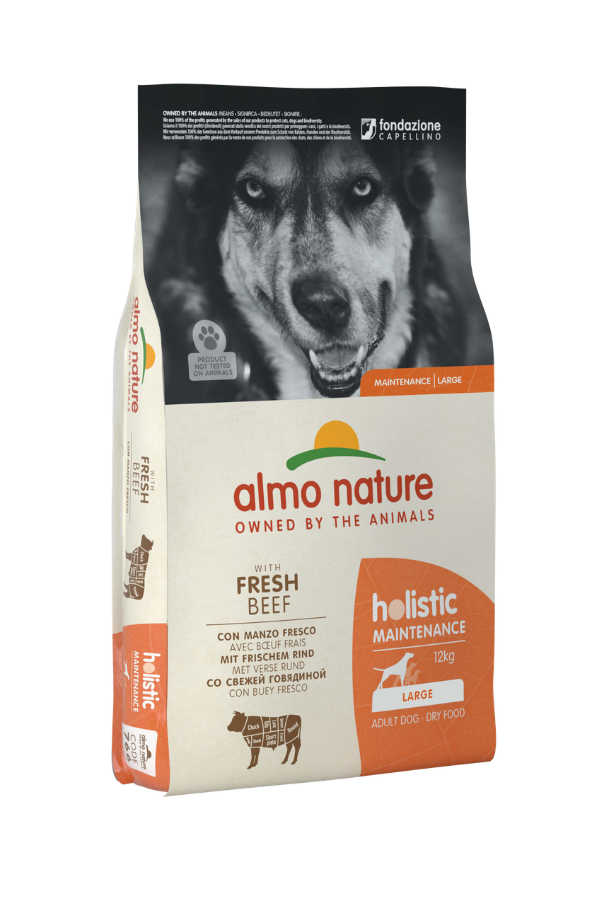 Корм сухий для собак великих порід Almo Nature Holistic Dog L з яловичиною 12 кг (766/8001154125559)