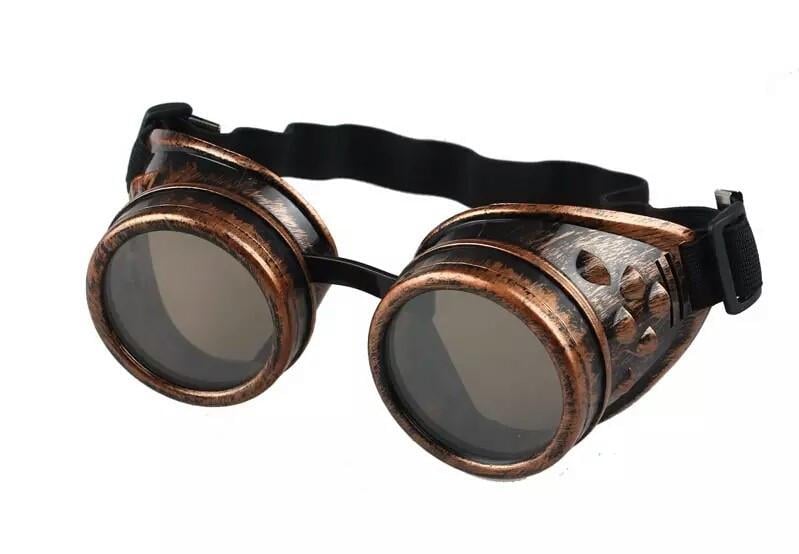 Винтажные очки стимпанк сварщики Бронзовый (0969-2)