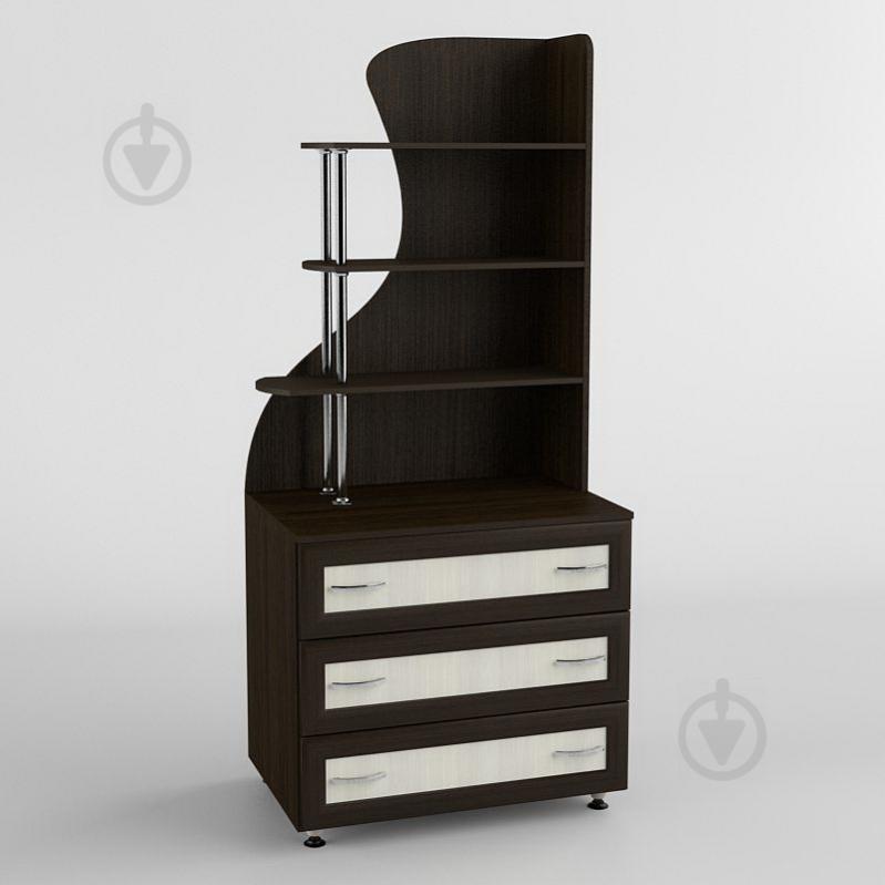 Комод с надстройкой Тиса Мебель К-183р Венге/Дуб молочный Комод с надстройкой Тиса Мебель К-183р Венге/Дуб молочный