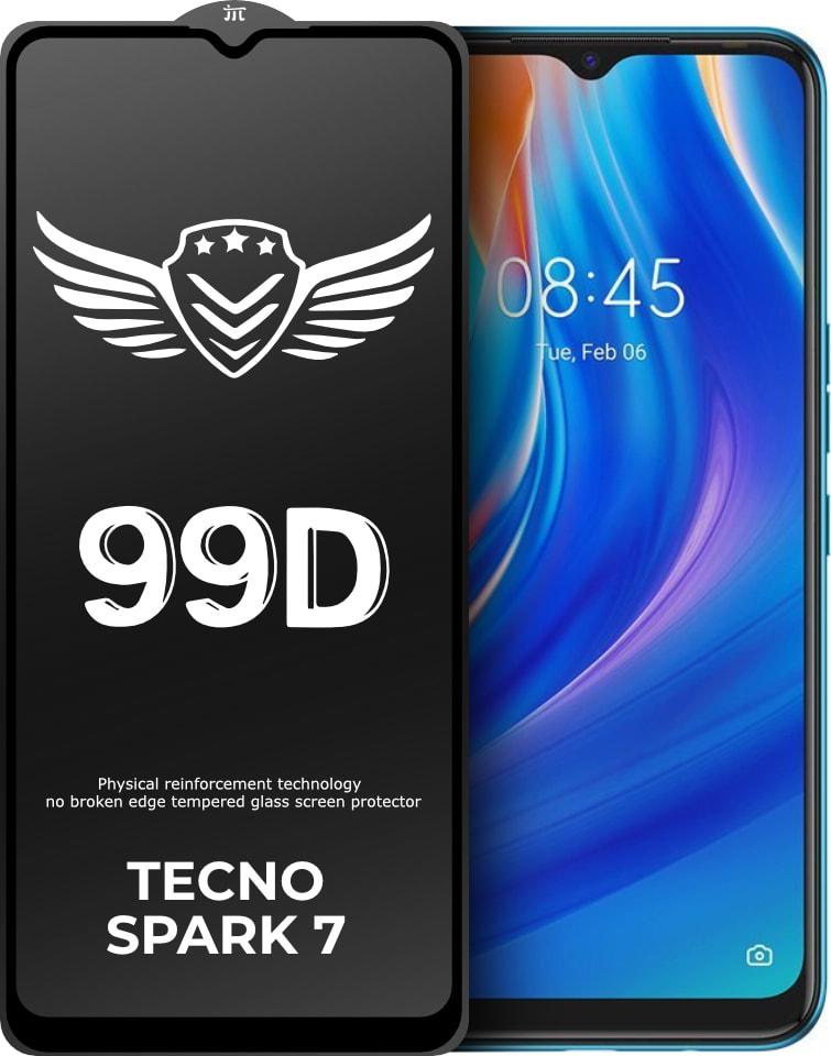 Стекло защитное FlyGuard Tecno Spark 7 Full Glue (32209)