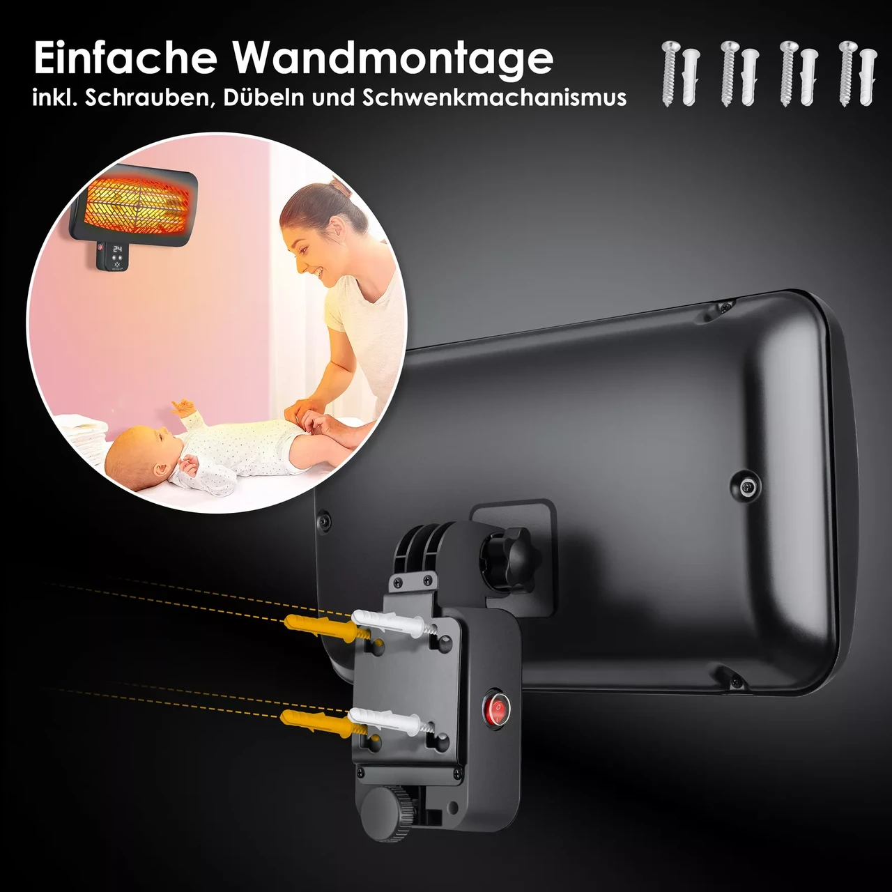 Инфракрасный обогреватель KESSER 2000 Вт 2в1 (H16961) - фото 5 Инфракрасный обогреватель KESSER 2000 Вт 2в1 (H16961) - фото 5