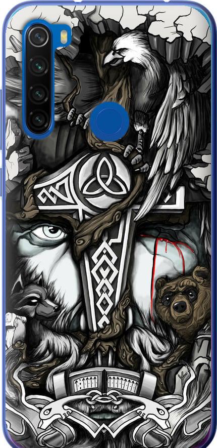 Чехол на Xiaomi Redmi Note 8T Тату Викинг (4098u-1818-42517)