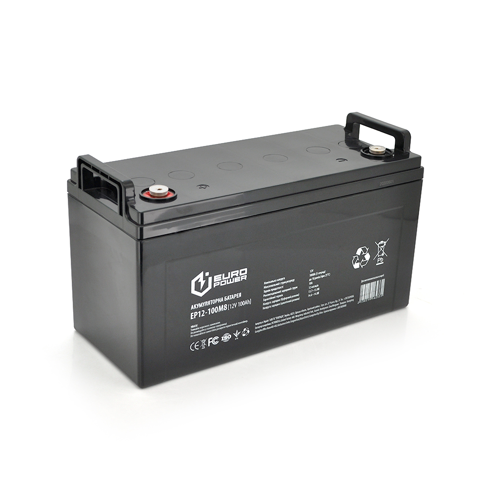 Аккумуляторная батарея AGM Europower ep12100m8 12v 100ah 329x172x218 мм Черный (YUT_V10292)