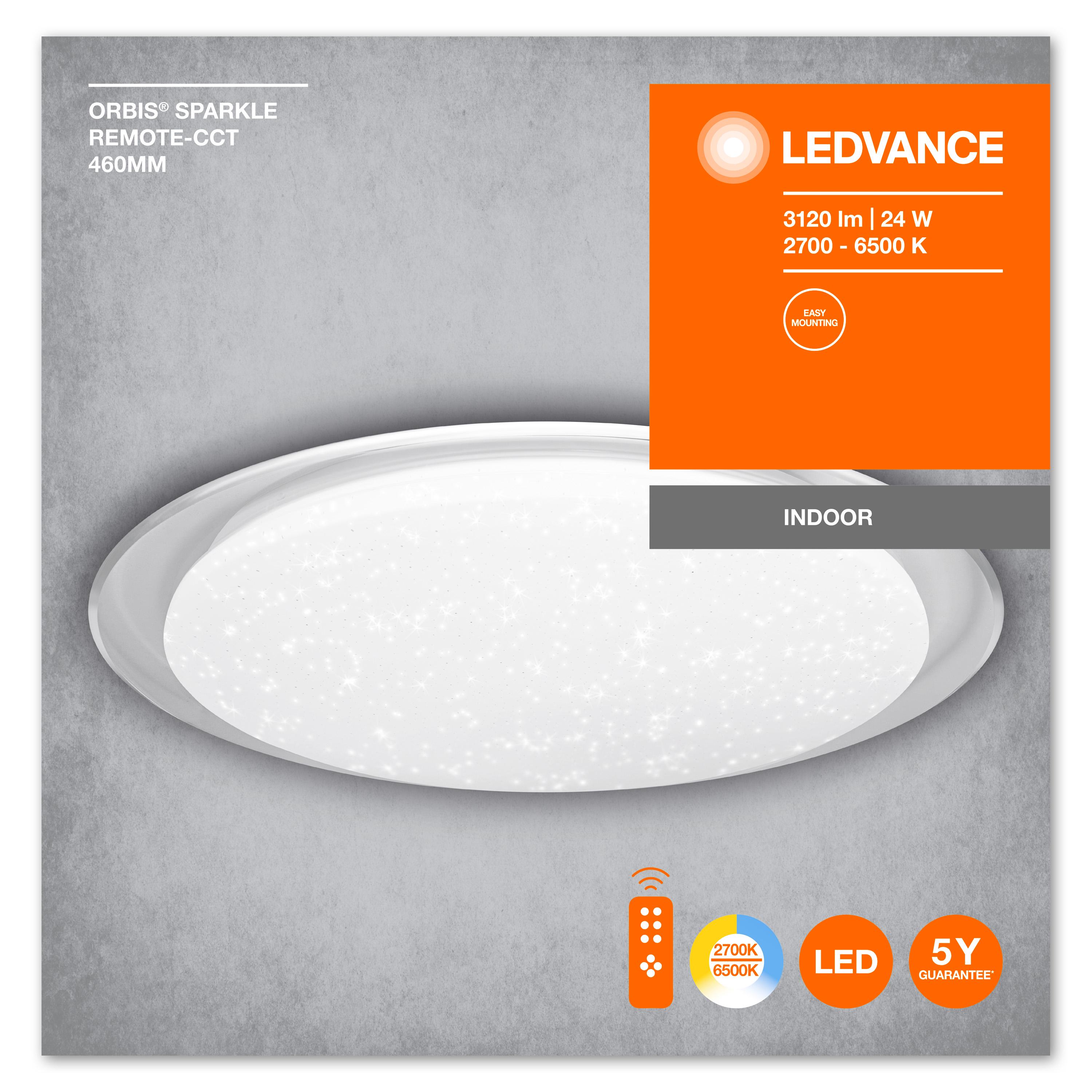 Светильник накладной светодиодный Ledvance ORBIS Sparkle 28W 220V 2000lm 2800-6000K dim (4058075633179) - фото 4