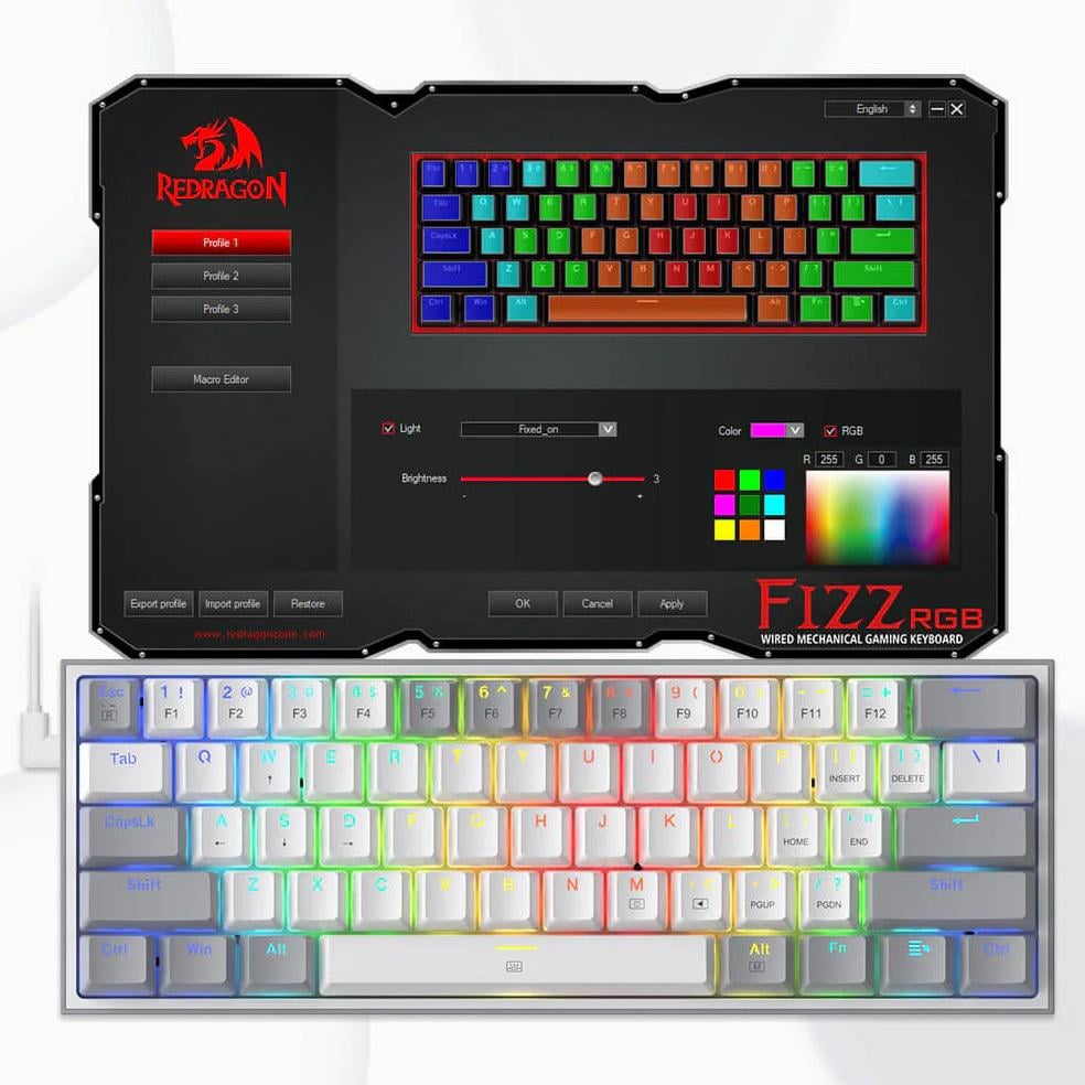ᐉ Клавиатура Redragon Fizz K617 RGB USB механическая/проводная • Купить ...
