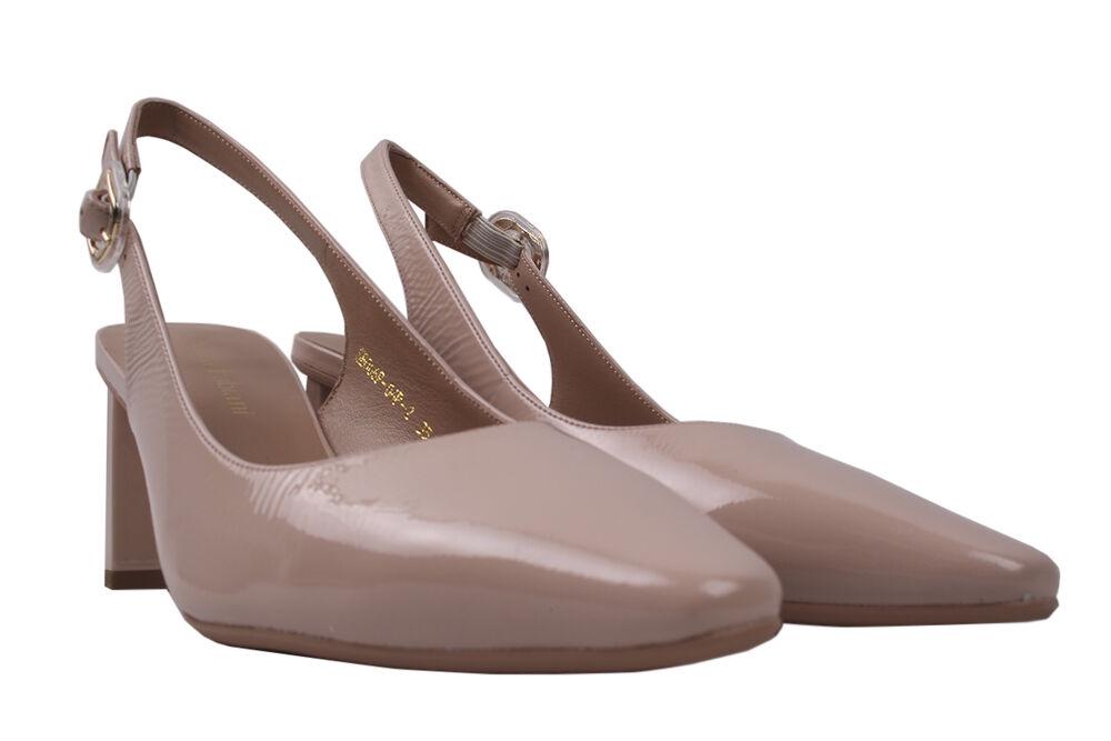 Туфли Sasha Fabiani на каблуке женские из лаковой кожи р. 40 Бежевый (10-20LT)