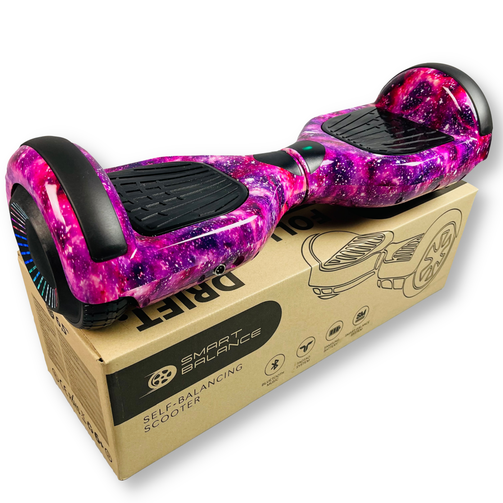 Гироборд Smart Balance 6.5" PRO 2021 Розовый космос