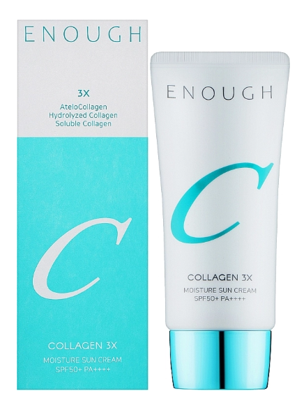 Крем солнцезащитный для лица Enough Collagen 3X Moisture Sun Cream SPF50+ с коллагеном 50 мл (2681013237)