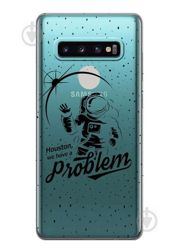 Чехол iSwag для Samsung Galaxy S10 Космонавт с проблемой (H419)