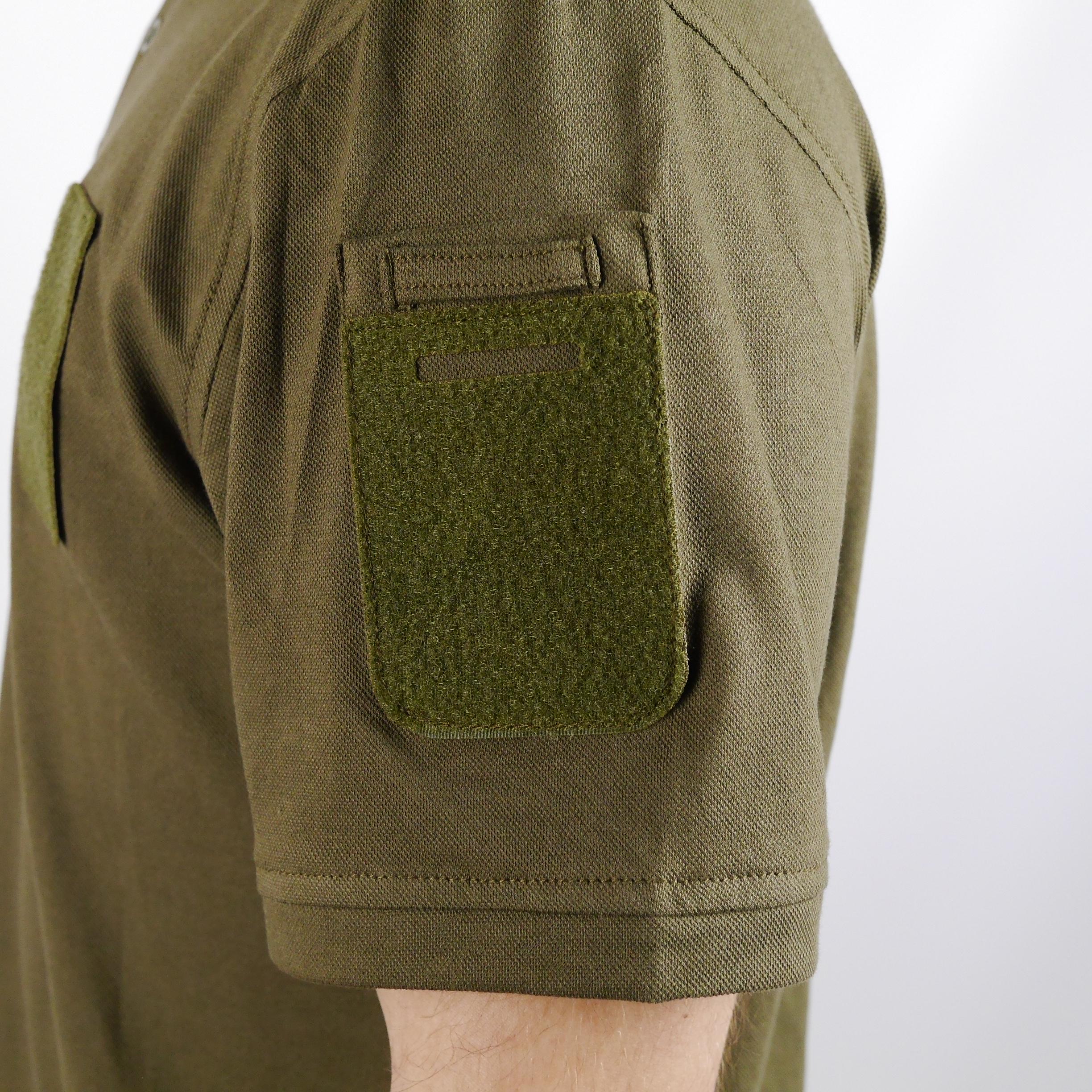 Поло военное с липучками Лакоста M Хаки (1114-M) - фото 8 Поло военное с липучками Лакоста M Хаки (1114-M) - фото 8