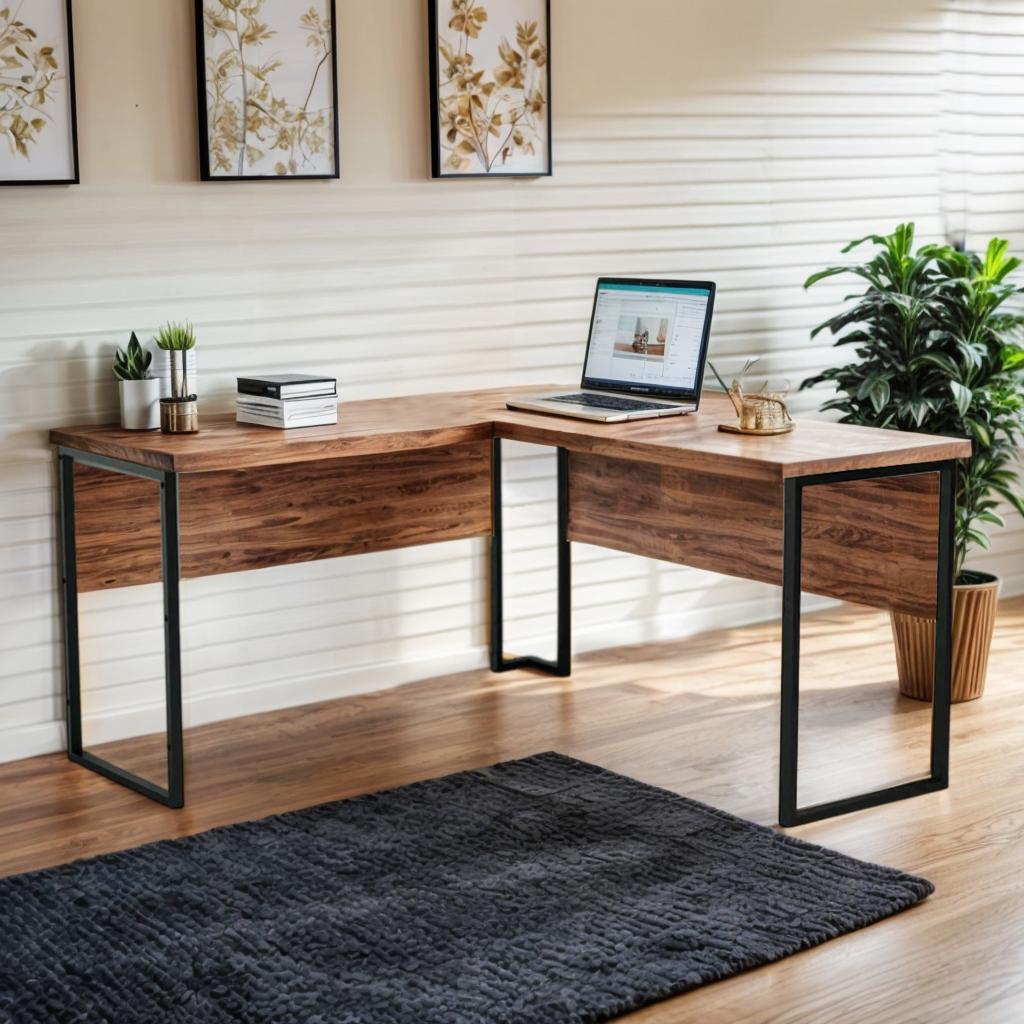 Стол угловой офисный Tobi Sho LOFT Volcano СУЛВ/1-1 столешница 18 мм 1400х1200х750 Фаервуд