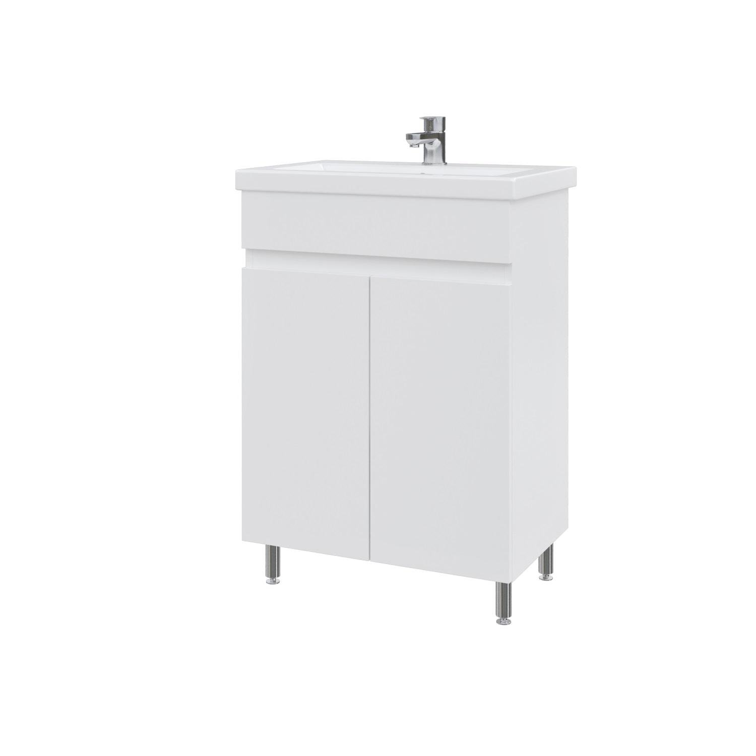 Тумба напольная MEBLIBUD ERICA 60 с 2-мя дверцами с умывальником Cers 60 см Белый (44359/2) Тумба напольная MEBLIBUD ERICA 60 с 2-мя дверцами с умывальником Cers 60 см Белый (44359/2)