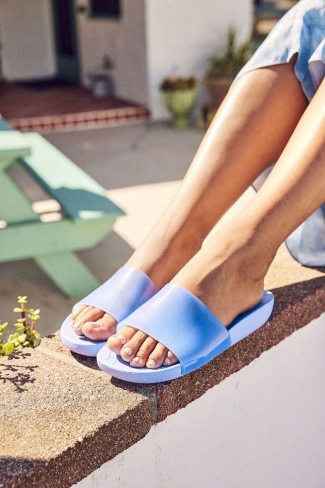 Шльопанці жіночі утеплені Crocs Slide Splash Moon Jelly р. 40-41 Синій (11596) - фото 11