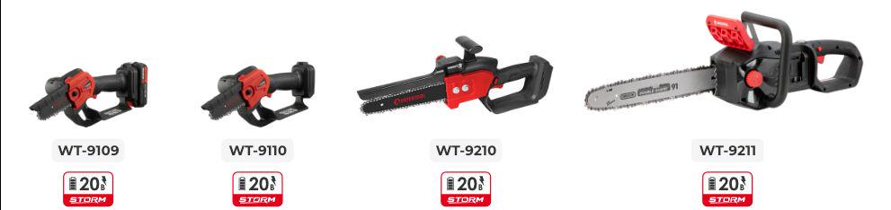 Пила цепная аккумуляторная Intertool WT-9210 Storm с бесщеточным двигателем 20 В шина 20 см 7,5 м/с без ЗУ и АКБ (25507490) - фото 16